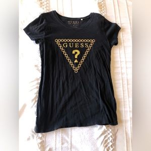 Guess Graphic T-shirt with Gold Print.
